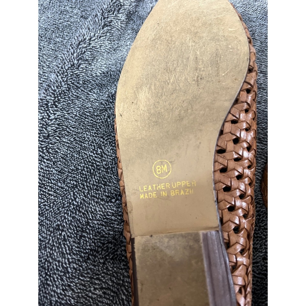 Candie's Woven Tan Mule Flats - Picture 6 of 6